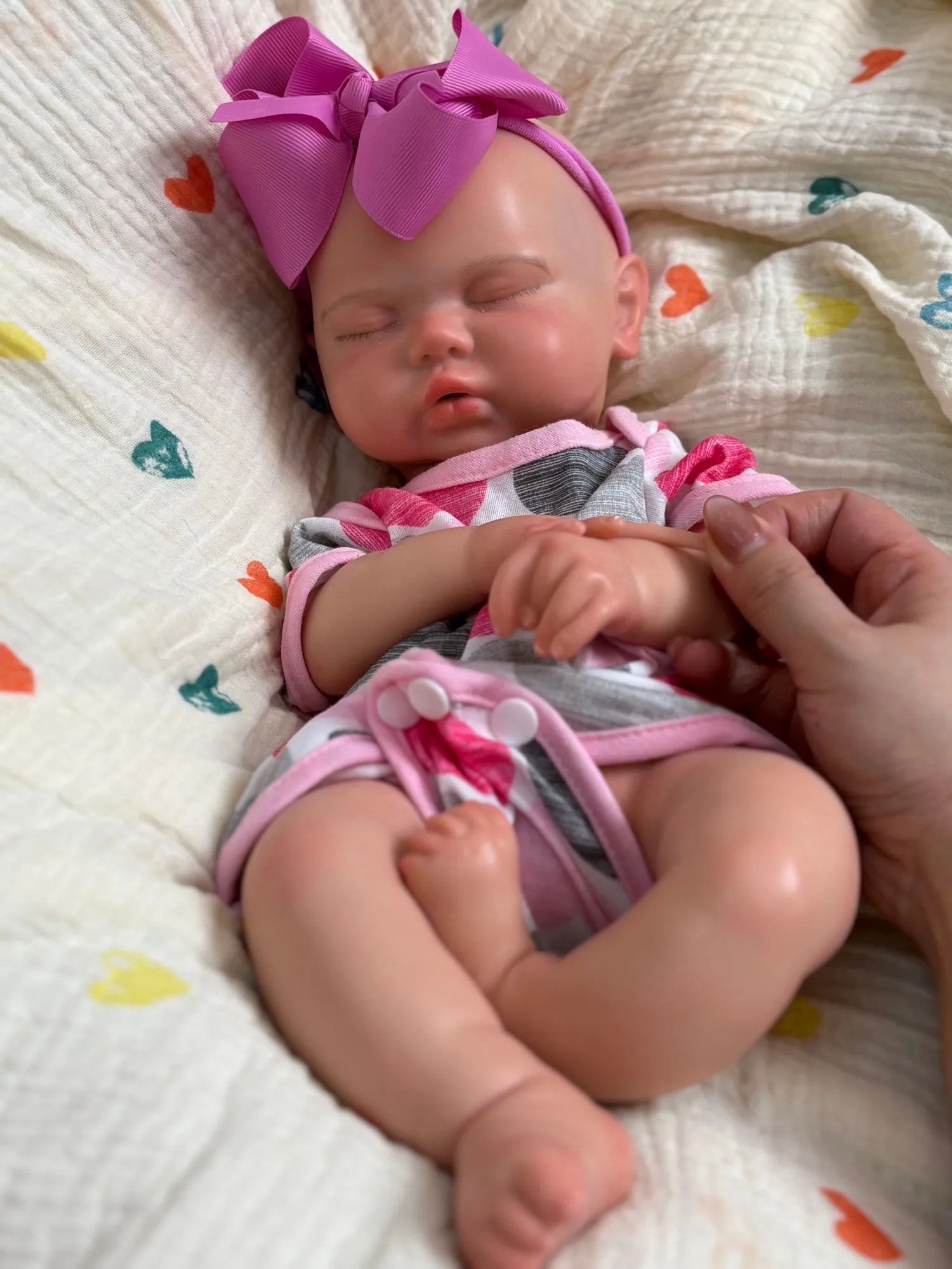 OtardDolls 20-Inch Handmade Silicone Doll Toy Soft Silicone Reborn Doll Open Mouth Realistic Waterproof Cute Collectible Toy view 5