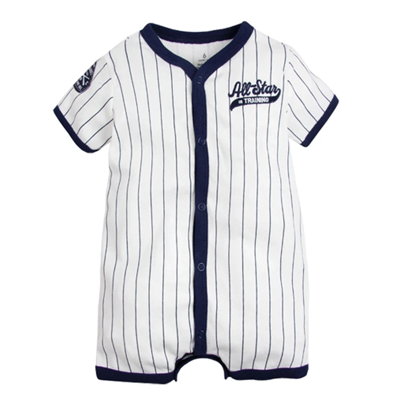 Sommer Baby Kleidung Jungen Strampler Neugeborenen Kinder Kleidung Ropa Bebe Overall Baumwolle Sport Baseball Strampler Outfits Baby Kleidung