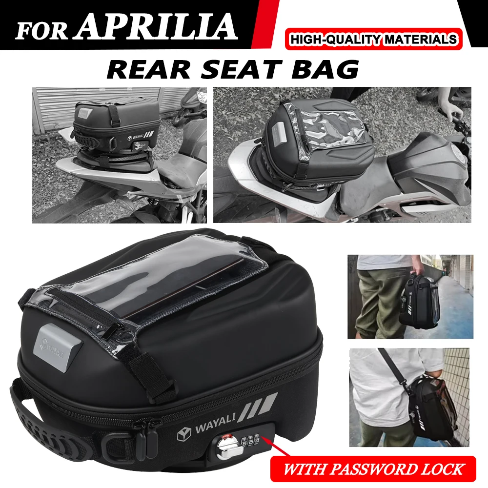 Motorcycle Rear Seat Bag for Aprilia RS660 RS 660 Tuono 660 RSV4 RS125 RS 125 Accessories Waterproof Tail Bag Storage Bag