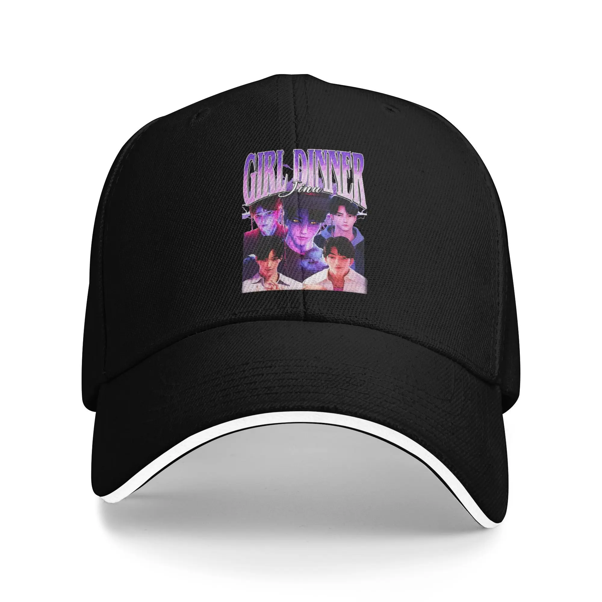 

Huntrix Girl Dinner Jinu Kpop Demon Hunters Villain Повседневная бейсболка Летняя шляпа дальнобойщика Sun Snapback Кепка Мужские бейсболки