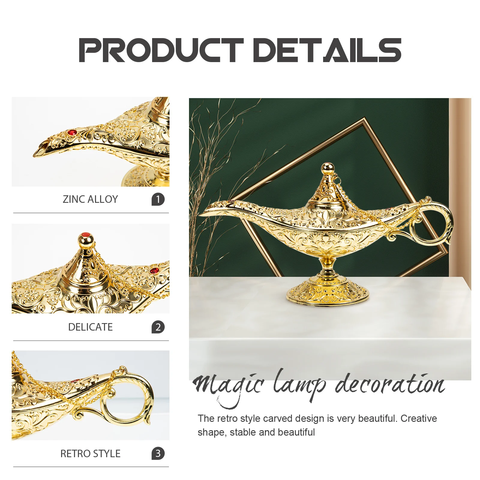 

Lamp Adornment Retro Artistic Crafts Ornament Vintage Light Small Adornment 's Toys Desktop Lamp Decor