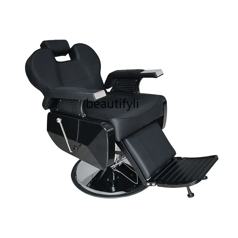 yj5 Poltrona da barbiere, barbiere, permanente e tintura, poltrona per capelli da massaggio con sollevamento reclinabile