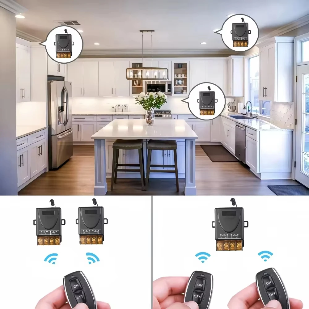 433Mhz Wireless Remote Control Switch Relay Universal Remote Control Switch On Off Transmitter for Light Lamp Water Pump Door