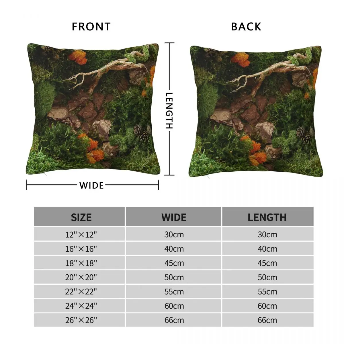 Vertical Garden Botanical Pillowcase Polyester Linen Velvet Printed Zip Decorative Throw Pillow Case Room Cushion Case