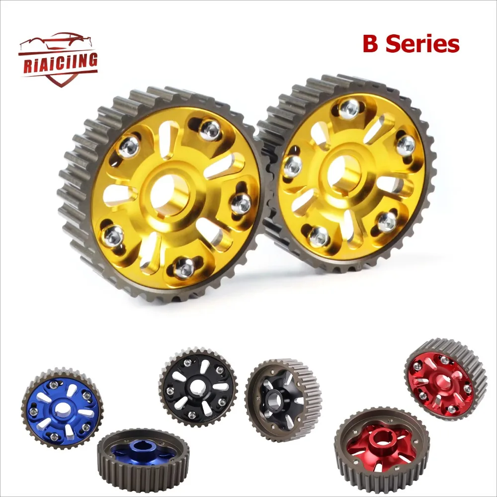 B Series 2Pcs Adjustable Cam Gear Timing Gear Pulley For Honda Civic B16A B18C B18C5 1990-2001 Belts Pulleys Wear Parts