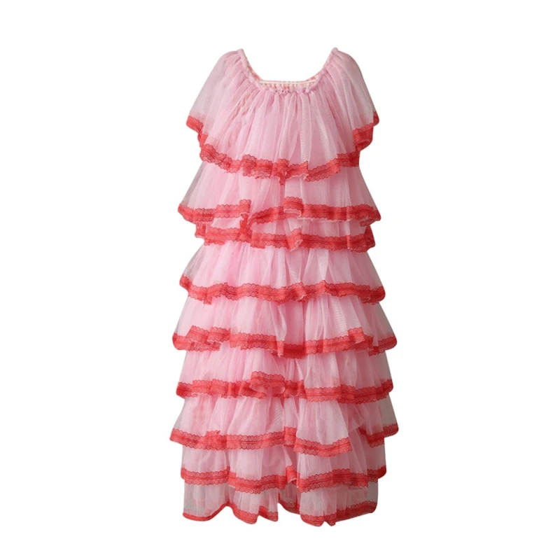 Mulheres cor rosa listrado camadas malha elegante vestido de luxo chique novo em torno do pescoço sem mangas moda maré primavera verão