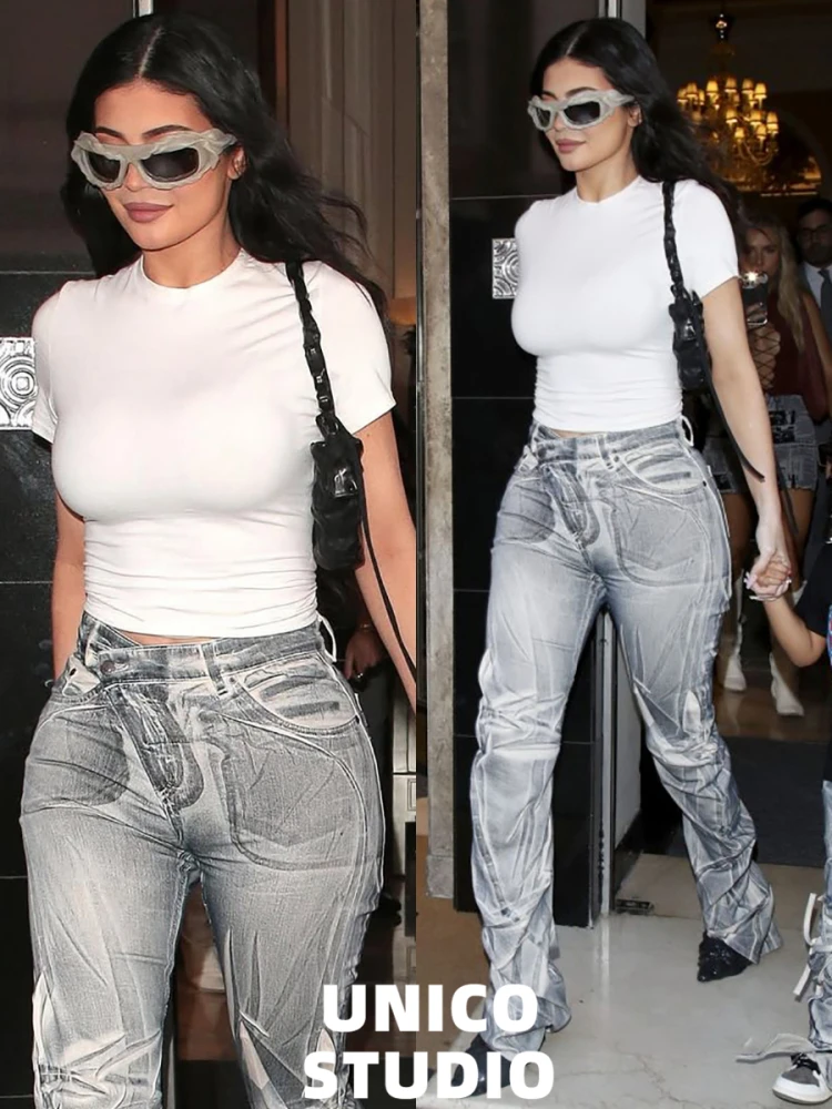 

Футболка Slim Fit round Ne ort Sve, доступны 5 цветов, Kardaian Sle, верхний выбор для блоггеров, летняя бавовняная футболка...