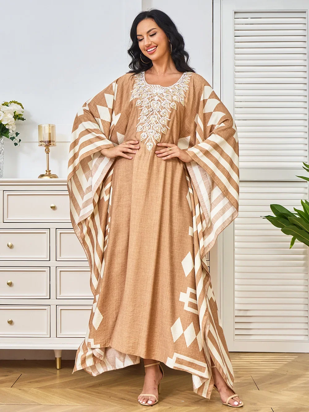 

Eid Dress for Women Abaya Diamond Bat Sleeve Muslim Caftan Robe Jalabiya Ramadan Morocco Dubai Kaftan Islam 2025 Vestidos Largos