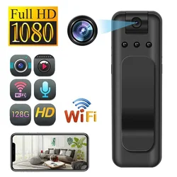 1080P Mini Camera WIFI Infrared Night Vision Back Clip Body Camera Portable Sports DV DVR Surveillance Camcorder Video Recorder