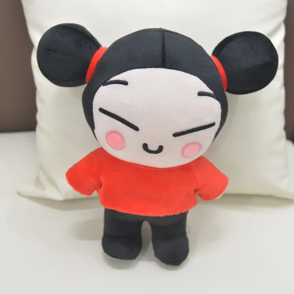 Jouets en peluche Pucca et Garu Kawaii 30cm, poupée chinoise de dessin animé, poupées en peluche douces et mignonnes, oreiller de couchage, cadeau d'anniversaire pour enfants