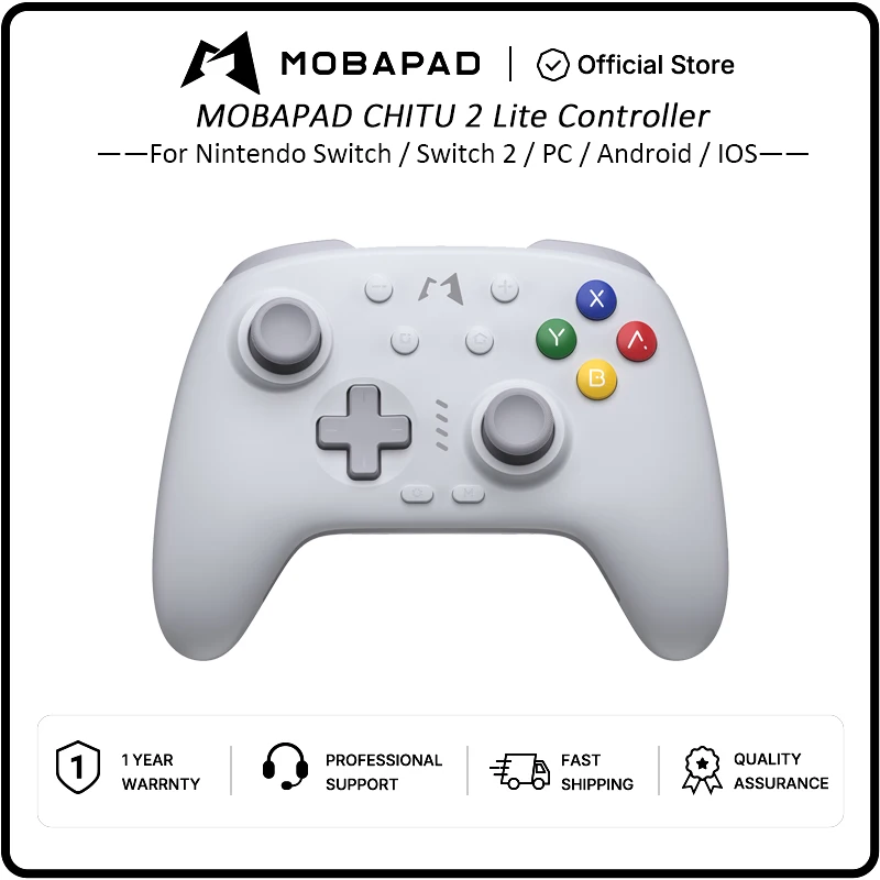 MOBAPAD C2 Lite Switch 2 Controller für Nintendo Switch 1/2 PC IOS Windows Android mit Hall-Effekt-Luft-Joysticks Gamepad