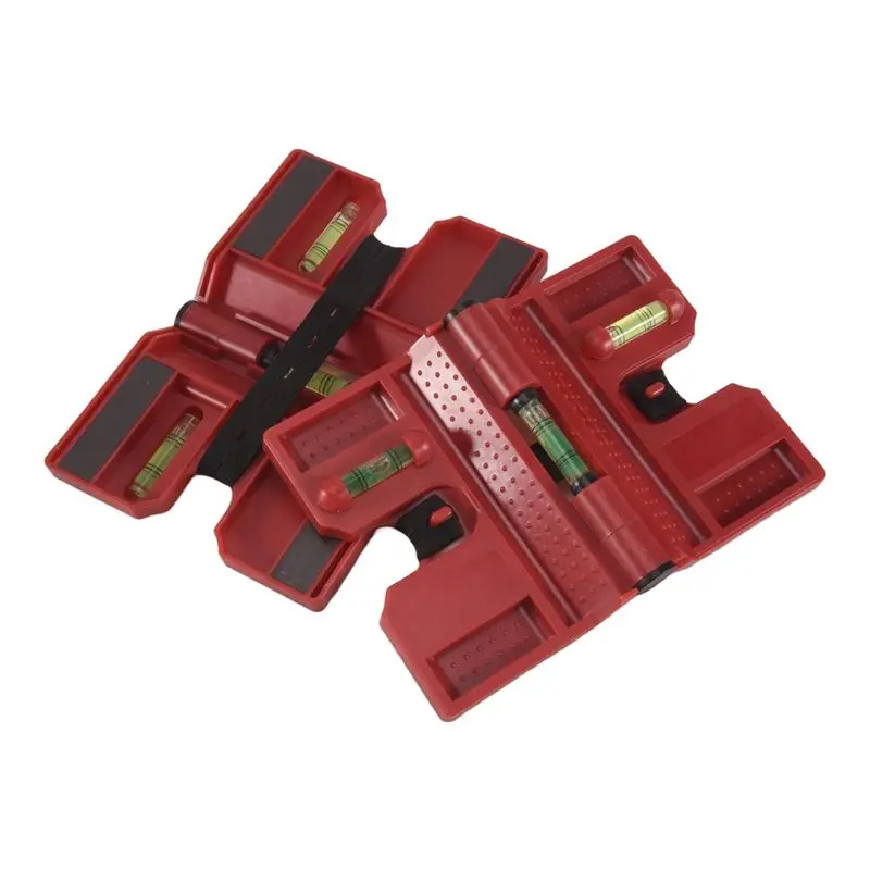 KYCOR-Spirit Level,Magnetic Post Level Tool Folds For Storage,Cross Check Bubble Level(Pack Of 4)