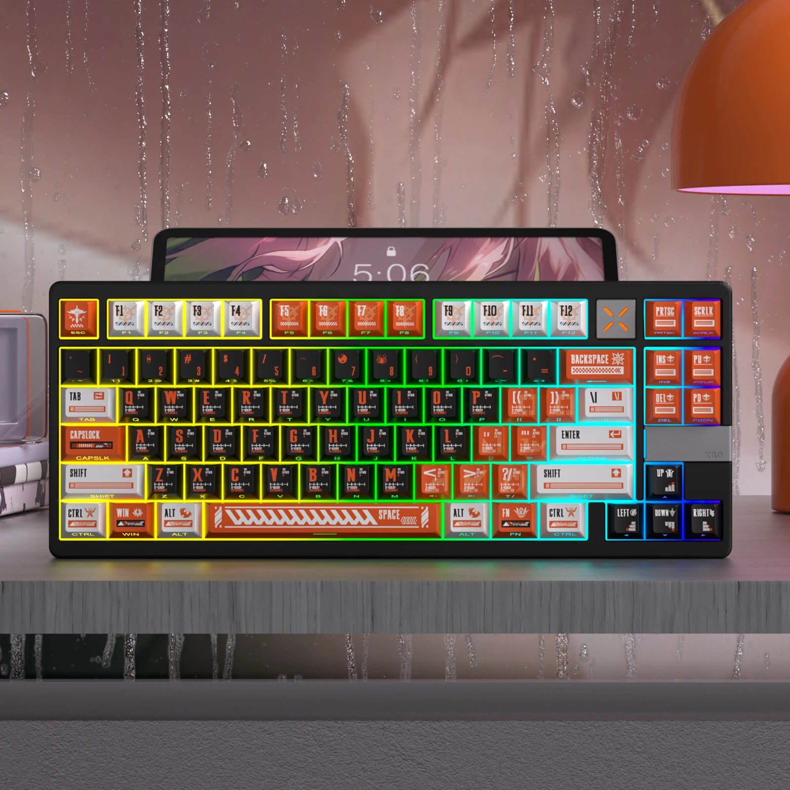127 Keys Side Print Backlit Keycaps Cherry PBT Dye Sub Keycap Horizon For Mx Switch ISO Gaming Mechanical Keyboard US Layout
