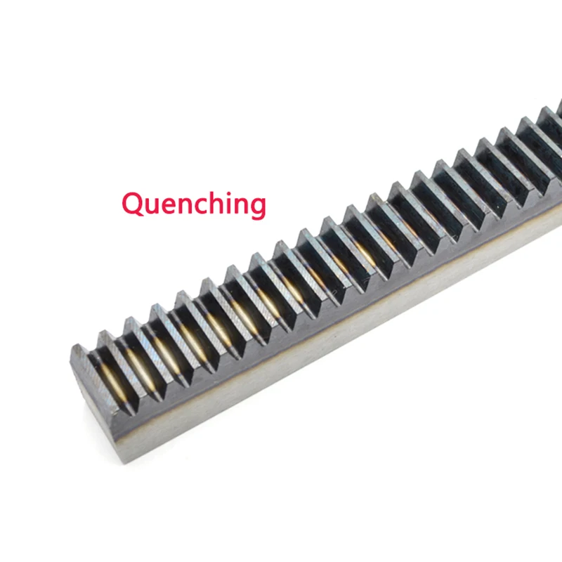 1pcs 1/1.5/2/2.5 Module Hardened Steel Rack Spur Gear Rack Length 500mm 45# Steel Side Hole Rack 10x10 10x12 15x15 20x20mm