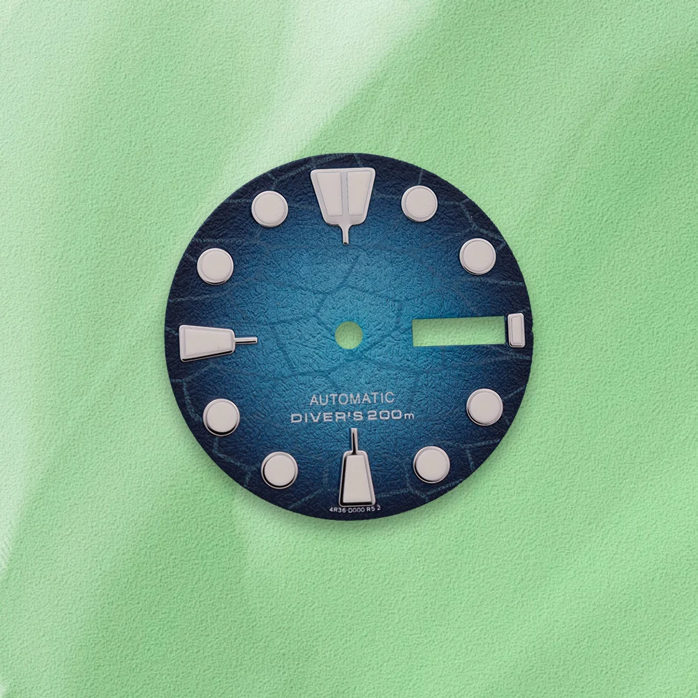 28.5 مللي متر أمريكا الشمالية المبيعات الساخنة S شعار NH36 الطلب الأخضر مضيئة مناسبة ل NH36 4R36 ساعة يد تعمل بالحركة تعديل الملحقات