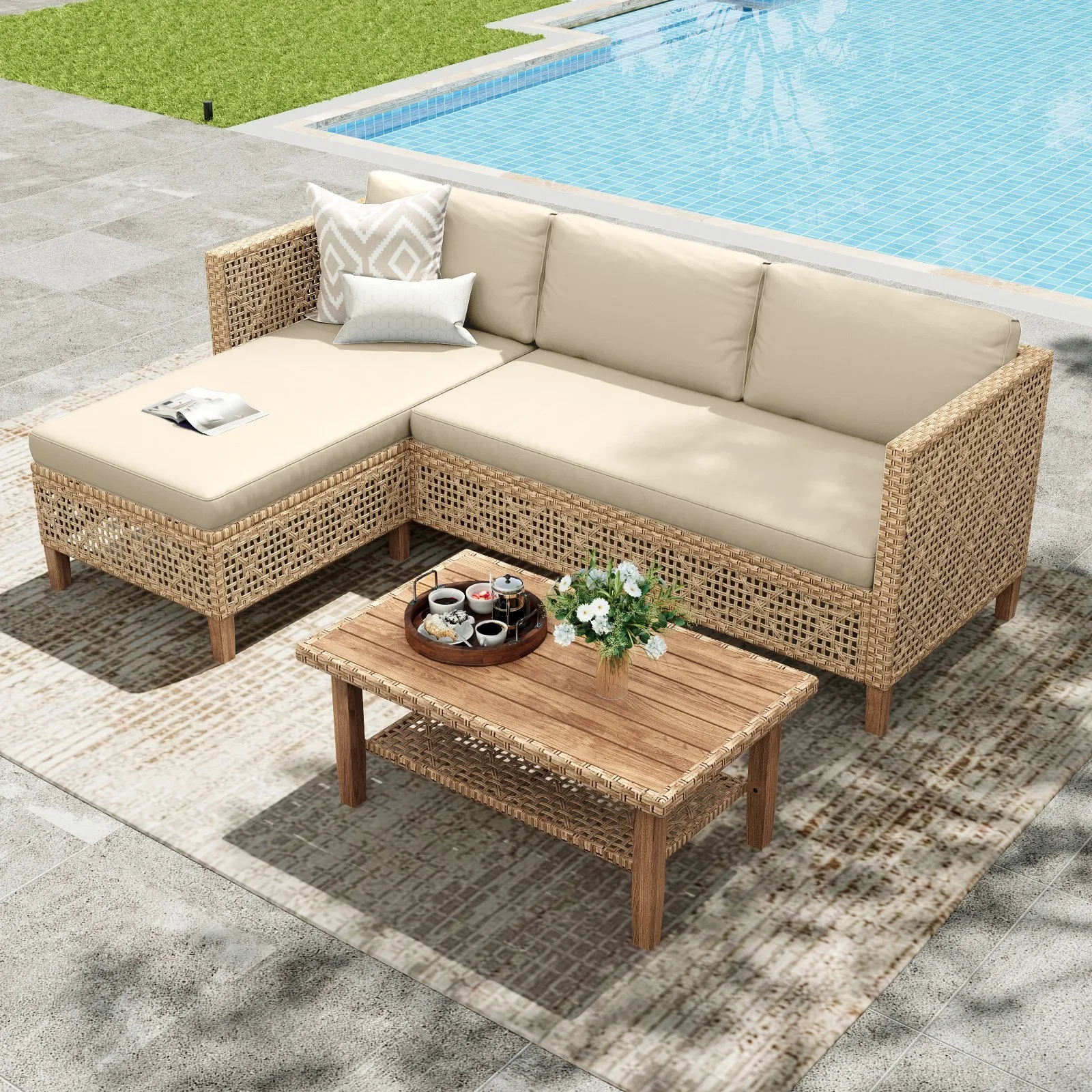 

Furniture Outdoor Furniture Patio Conversation Set Outdoor Rattan Sofa