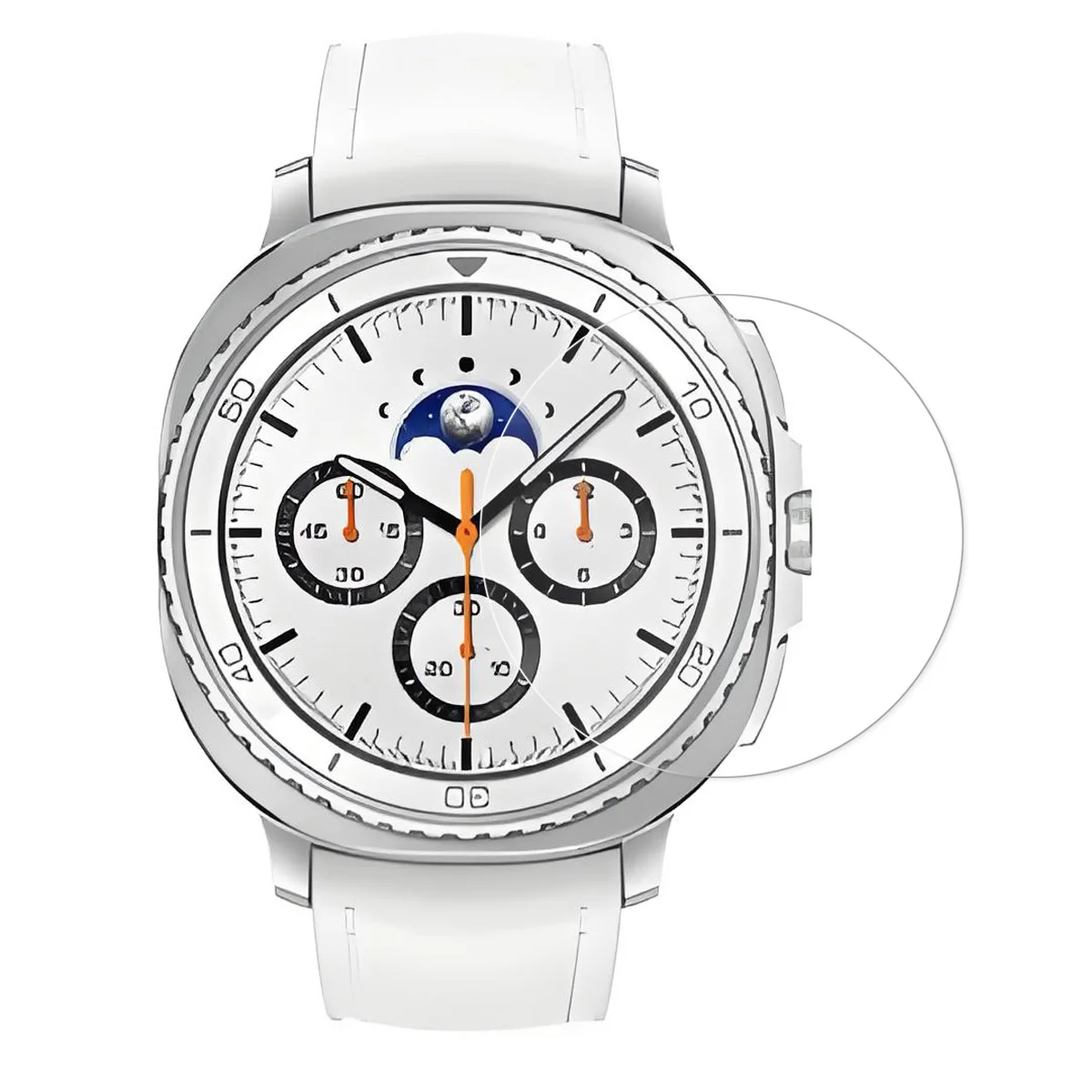 

For Samsung Galaxy Watch8 Classic 46mm Screen Protector 9H High Aluminum-Silicon Glass Film - Transparent