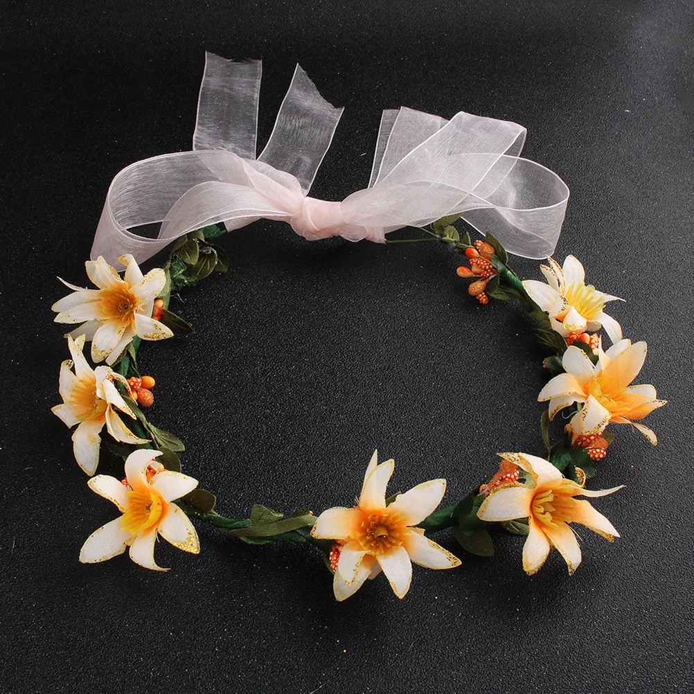 

Beautiful Handmade Bohemian Bridal Hair Vine Headband for Bride Bridesmaid Wedding Party Prom Special Occasions Women Flower