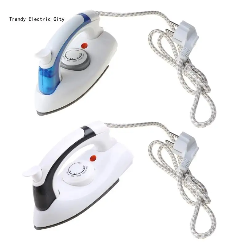 R9CD Mini Portable Foldable Electric Steam Iron for Clothes with 3 Gears Baseplate Handheld Flatiron Home Travelling Use