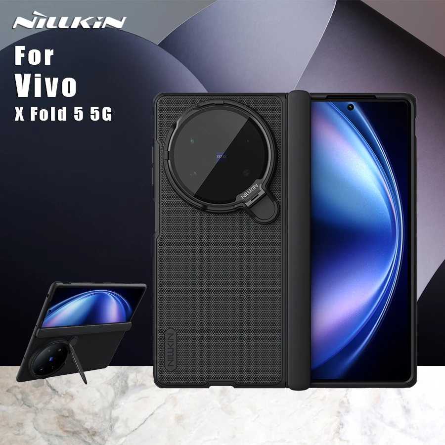 

Nillkin For Vivo X Fold 5 5G Case Super Frosted Shield Prop Fold Hard PC TPU Frame Camera Stand Lens Cover Protection