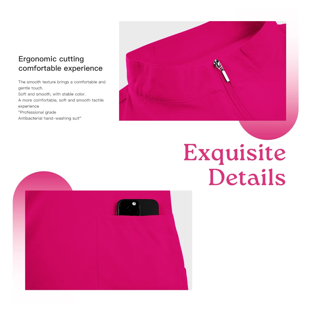 도매 클리닉 유니폼 의료 병원 간호사 남성 스크럽 세트 작업복 여성 치과 미용 스크럽 수술 가운 솔리드