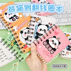 Kawaii Chubby Panda Cartoon A7 Coil Notebook 80 Pages Pocket Notepad Office School Learn Supplies Mini Kawaii Diary Journal