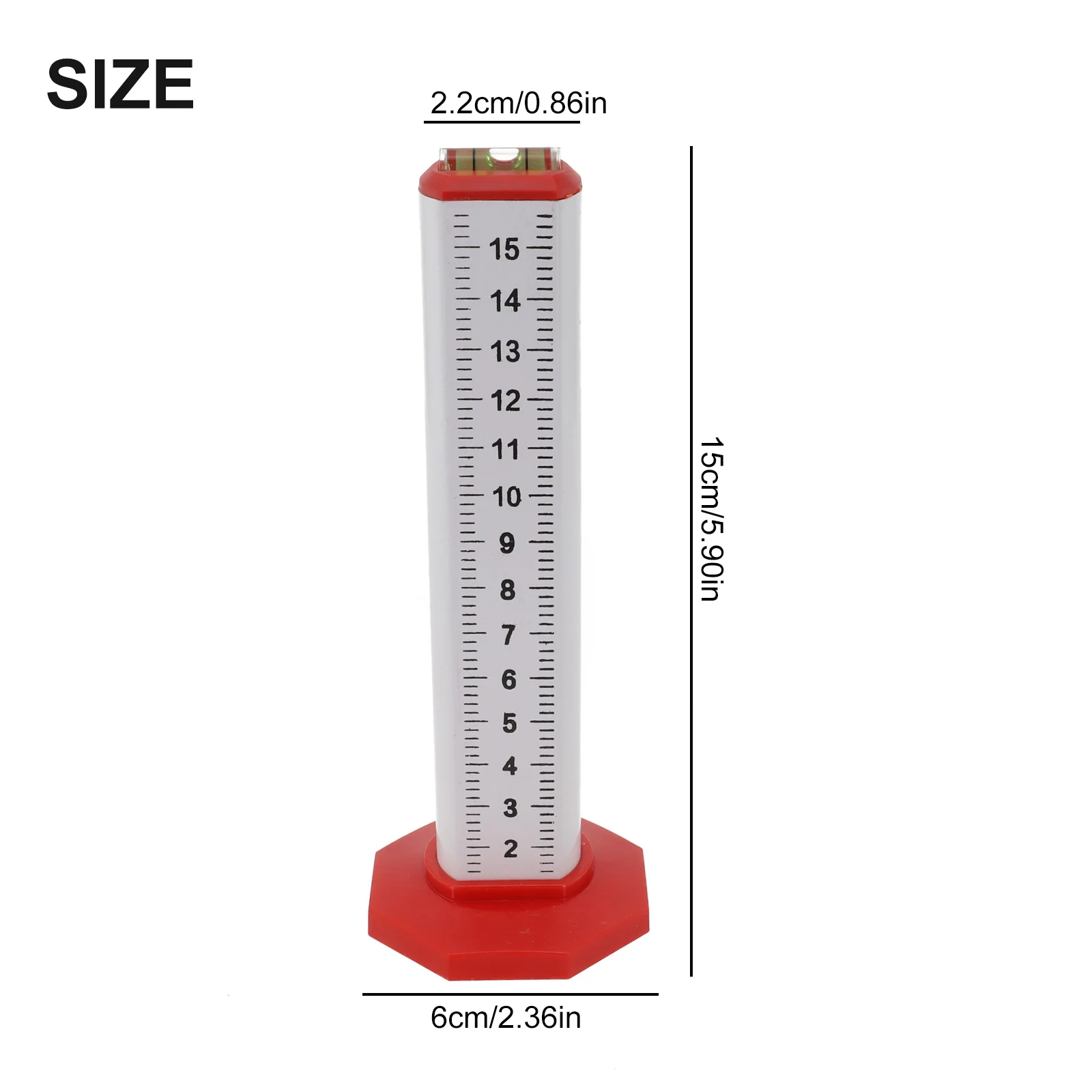 Equal Height Ruler Designed for Tile Contractors Aluminum Alloy Construction Double Sided Scale and Positionable Snap Ring