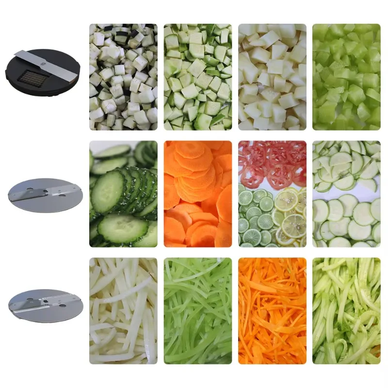 Commercial Electric Multifunctional Shredder Vegetable Slicer Cutter Chopper Machine and Salad Maker for Restaurant