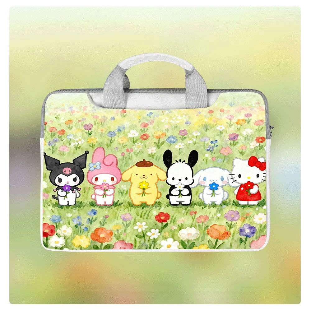 

Cute Hello Kitty Kuromi My Melody Laptop Bag 13.3 14 14.6 15 16 Inch Waterproof PU Laptop Case for Macbook Dell Huawei Laptop