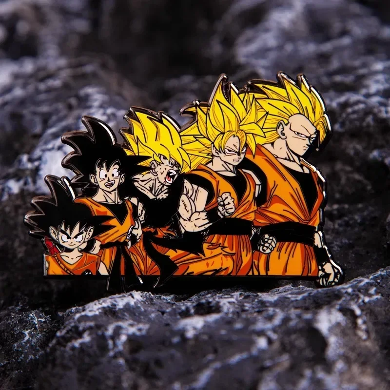 

Dragon Ball Goku Metal Badge Brooch Ornament Anime Cartoon Creative Personality Fridge Magnet Velcro Gift Friend Holiday Gift
