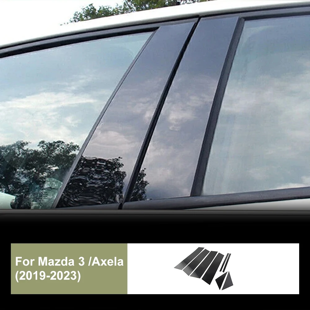 

For Mazda 3 Axela 2019 2020-2023 B Pillar Window Trim Anti Scratch Wearproof Exterior Body Decor Modification Car Accessories