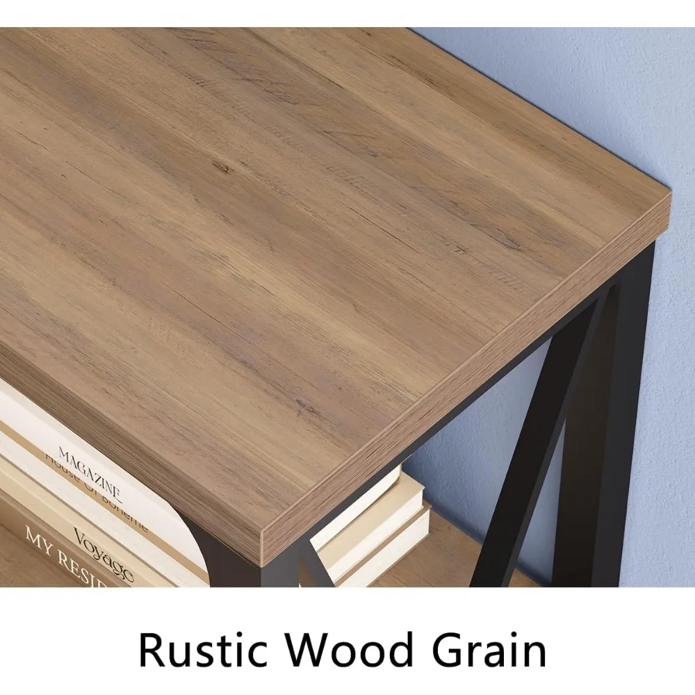 طاولة وحدة تحكم من الخشب والمعدن على الطراز الصناعي، طاولة أريكة ريفية لغرفة المعيشة، طاولة مميزة لمدخل المدخل، بهو بارنوود #3