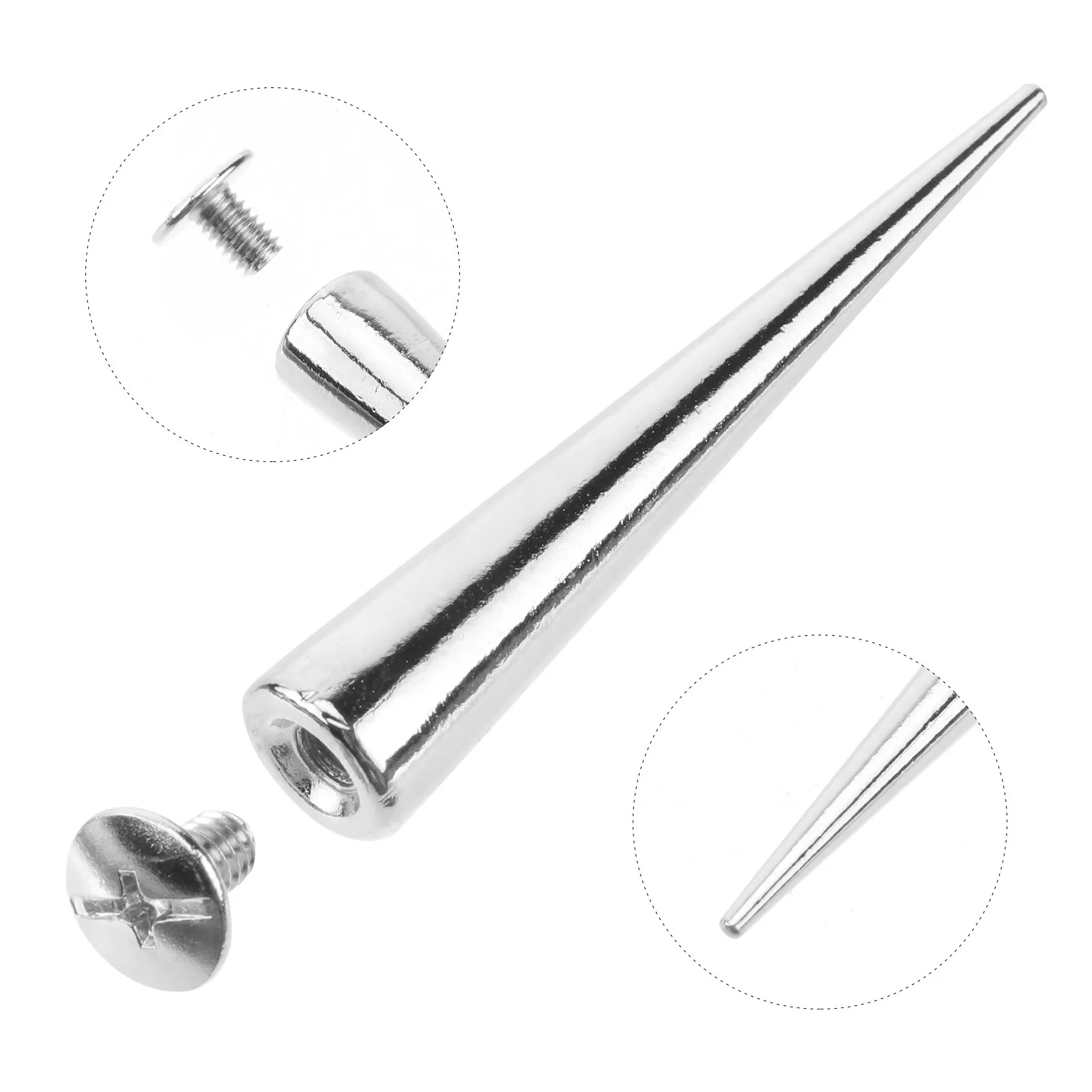 

10Pcs DIY Rivet Accessories Alloy Punk Spikes Large Screw Back Studs for Denim Jackets Belts Bags Punk Spikes