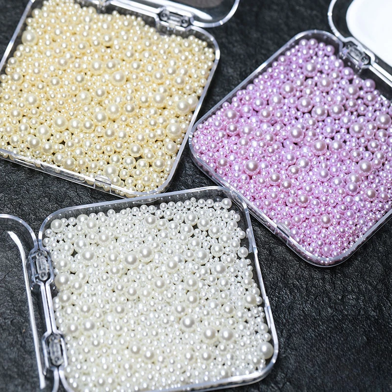 Perles colorées pour ongles, mélange de tailles, environ 18 g/boîte, bijoux 3D en forme de poire, pointes de manucure, décoration