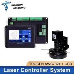 Trocen AWC7824 Plus CCD 4 Axis Double Head DSP Controller System Replace AWC708C 6442G 6445G For Co2 Laser Cutting Machine