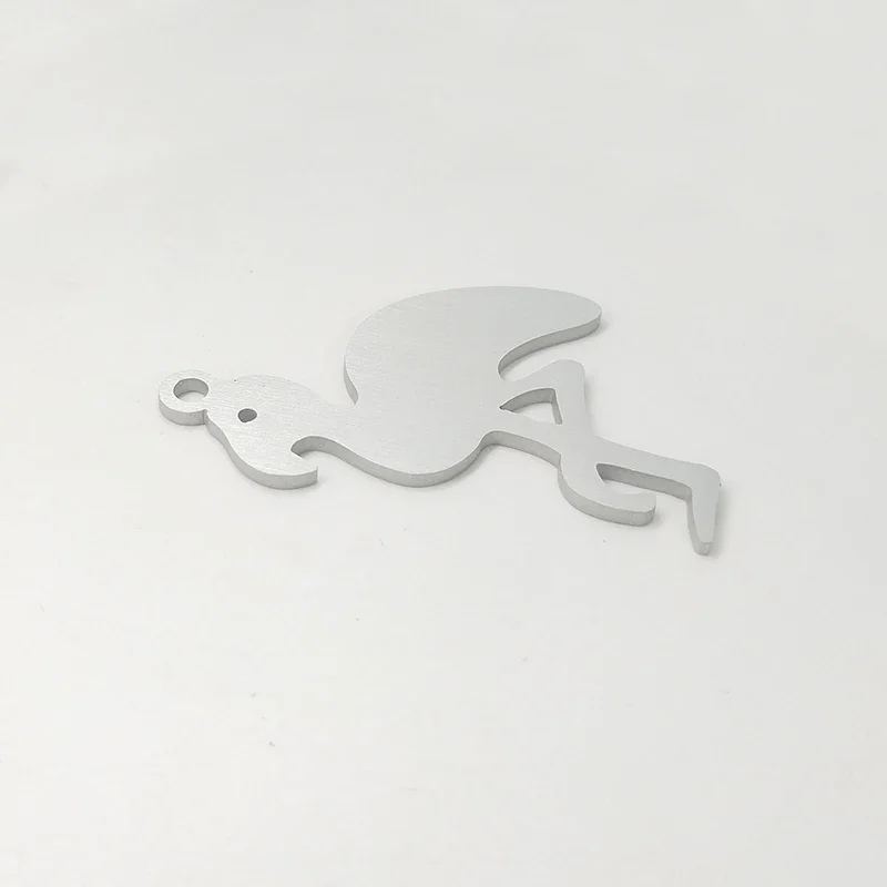 New 2pieces/bag 52mm Aluminium Alloy Wire Drawing Ibises Bird Charms Pendant for DIY Necklace Earring Accessories