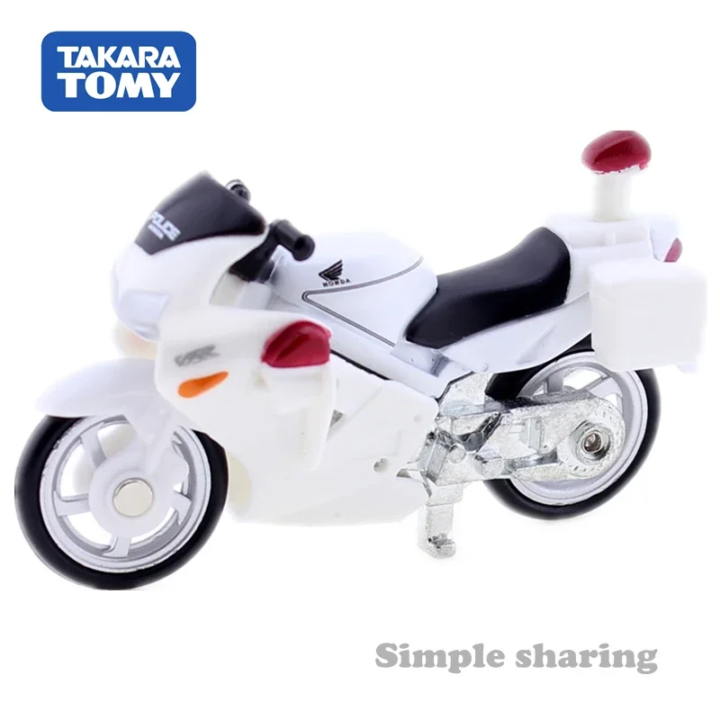 Takara Tomy Tomica No.4 Honda VFR Motorcycle Police Motobike Model Kit 1/32 Diecast Miniature Kids Toys Magic Baby  Bauble