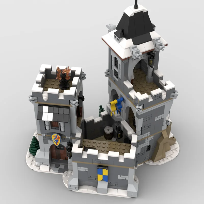 Medieval Fortress Building Blocks Kit - Dragon’s Lair Construction Set - Enchanting Gift for Castle Builders and History Enthusi