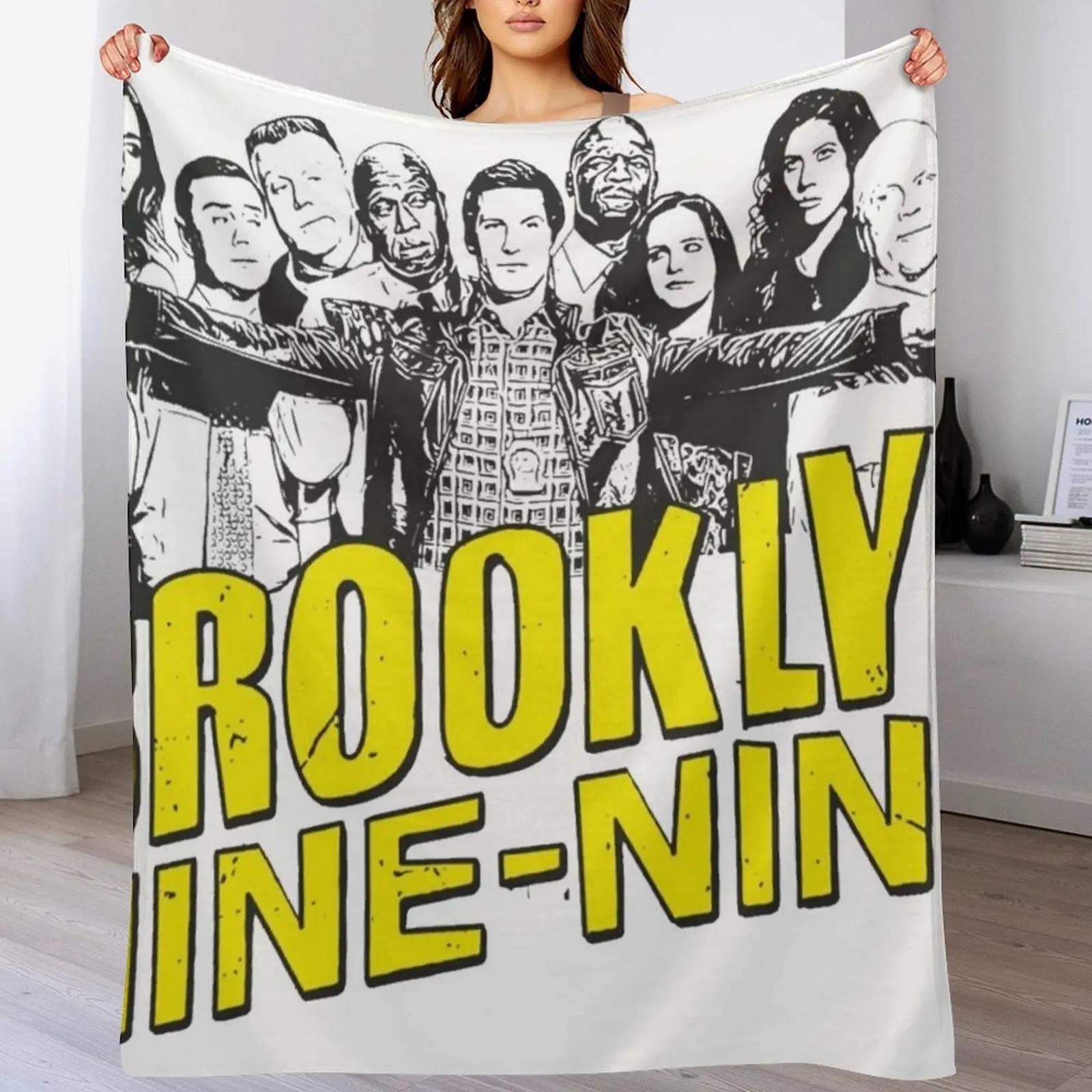 

Brooklyn 99 crew logo Throw Blanket Plush Cute Heavy Blankets