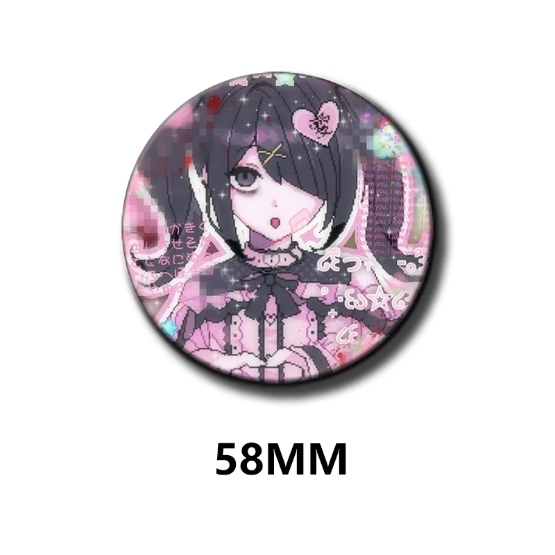 المحتاجة فتاة جرعة زائدة لعبة بروش شارة زر دبوس الكرتون لطيف أنيمي شخصية Ame لحقيبة الظهر اكسسوارات ديكور 58 مللي متر