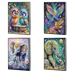 Diamond Painting DIY handicraft kit bird, elephant pattern leather female adult Diamond Painting Diary Sketch Book Kit