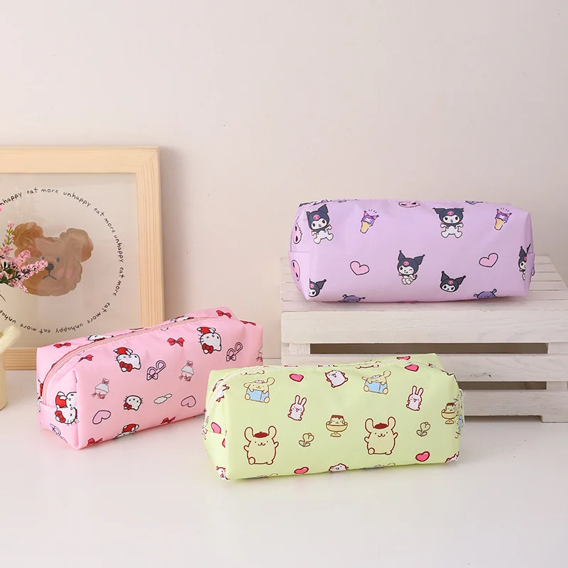 12 pcs/lot Sanrio Kawaii Kuromi Melody Cinnamoroll Pencil Case Cute Pencil Box Stationery Pen Bag Stationery School Supplies