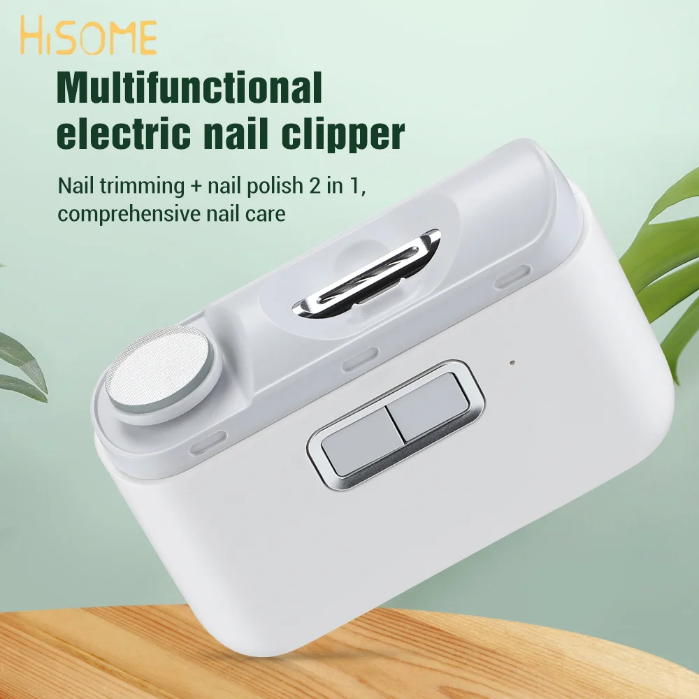 3 In1 Electric Nail Clipper Cutter Polishing Automatic Nail Clipper Multifunctional Portable Nail Grinder With LED Manicure Tool