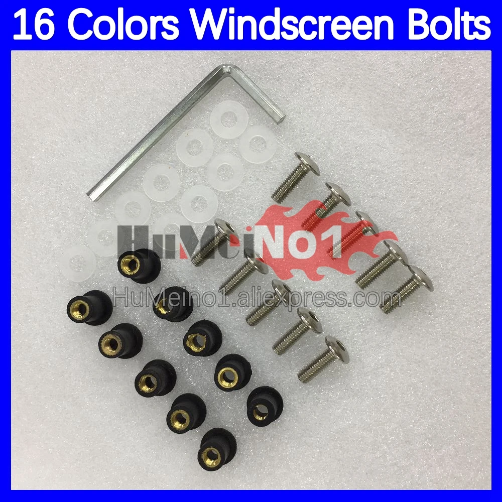 31pcs Motorcycle Windscreen Bolts For SUZUKI KATANA GSX750F GSXF750 03 04 05 06 07 2003 04 2005 2006 2007 Windshield Screws Nuts