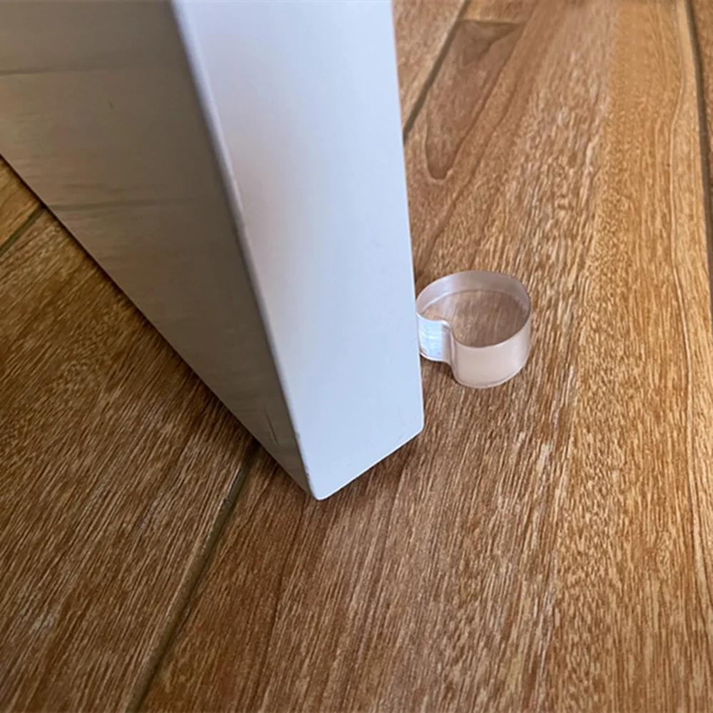 Door Stop Transparent Acrylic No Need Punch Anti-Collision Buffer To Protect Wall And Furniture Self Adhesive Floor Door Stopper