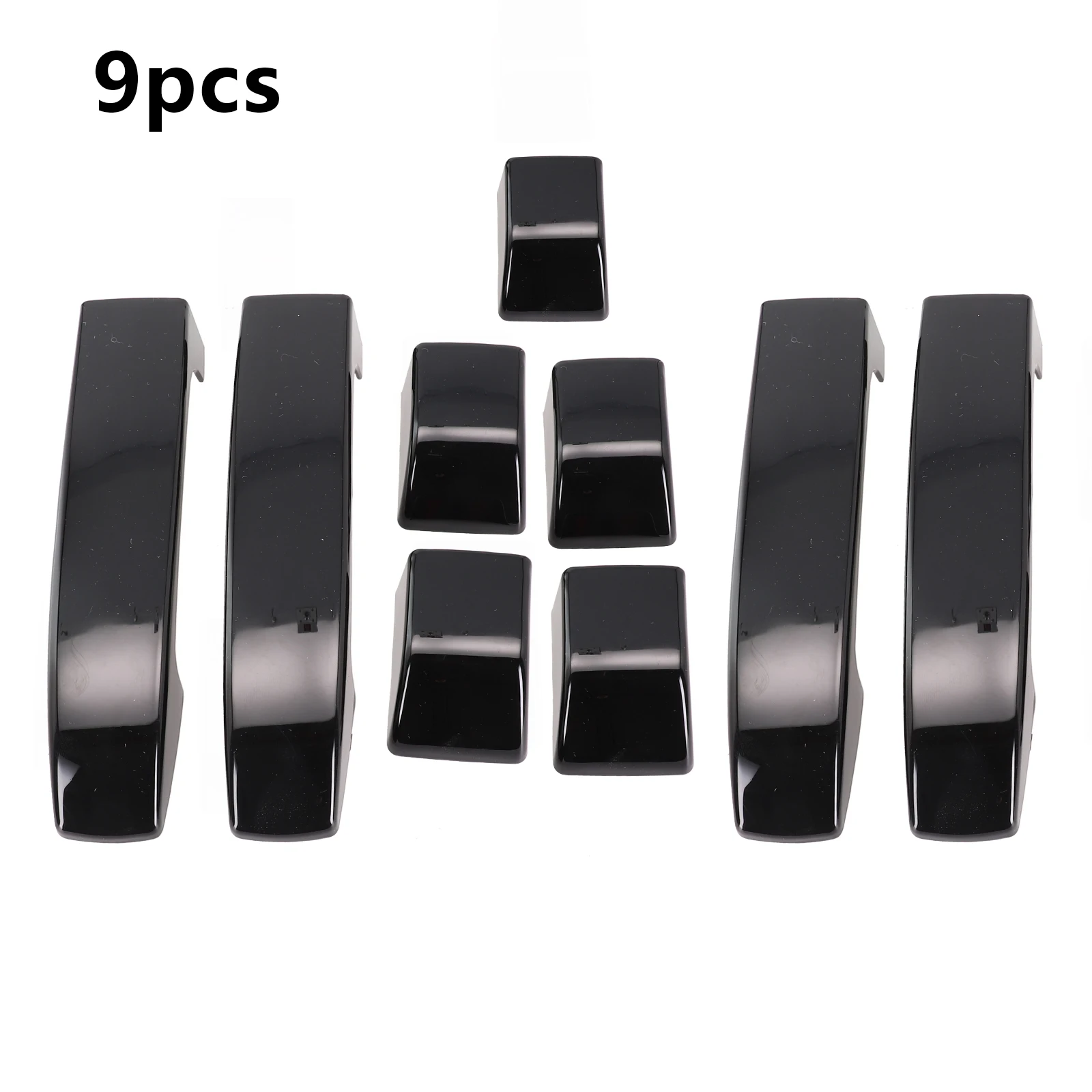 

Гладкие и стильные глянцевые черные чехлы на дверные ручки для Land Rover Range L322 2002 2012, простая установка (9 шт.)