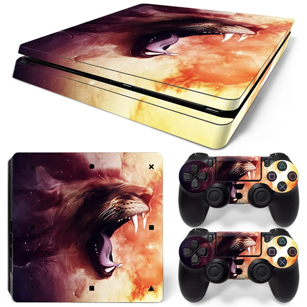 

tiger design Popular Vinyl Game Skin Stickers For PS4 Slim Console Protect For PS4 Controllers Game Decals