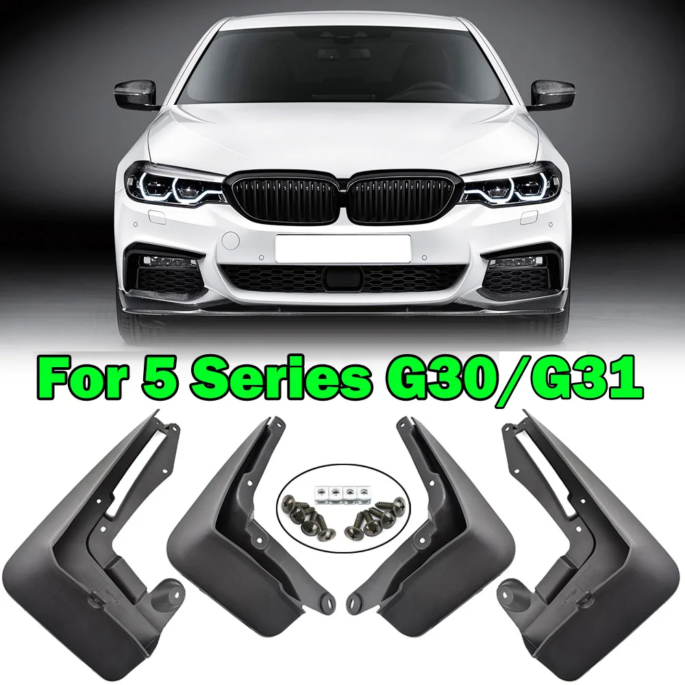 

For BMW 5 Series G30 G31 Saloon Touring Estate M Sport 2017 - 2023 Mud Flaps Splash Guards Front Rear 2018 2019 2020 2021 2022
