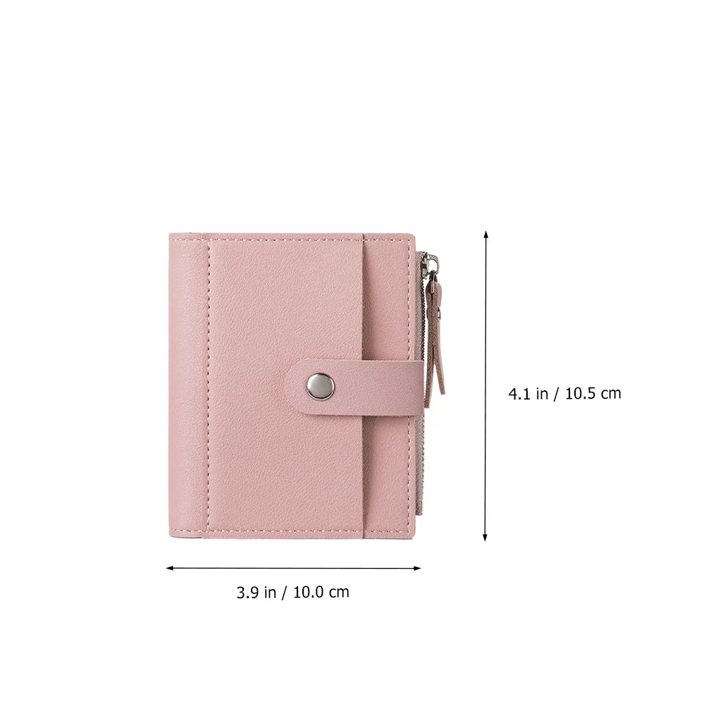 

Short Style Women Wallet PU Multifunctional Card Holder Storage Bag Pink Mother's Day Valentine's Gift