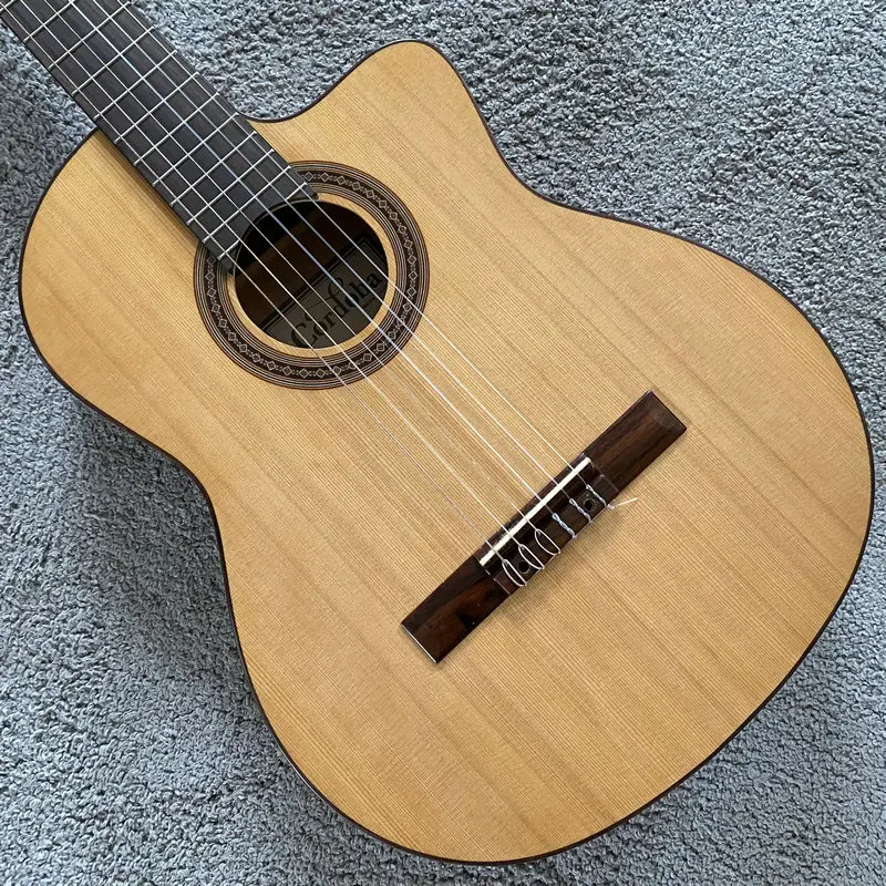 جيتار كلاسيكي I035 قرطبة إيبيريا C5CET 39 بوصة من خشب التنوب الصلب تصميم طبيعي رقيق للجسم 19 فريتس من خشب الورد على طراز الفلامنكو #4